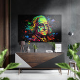 Benjamin Franklin Brushed Aluminum Dibond Wall Art.